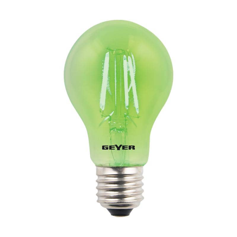 Λάμπα Led Color Filament Γλόμπος A60 με διάφανο γυαλί, E27, 4W, 300lm, Πράσινο